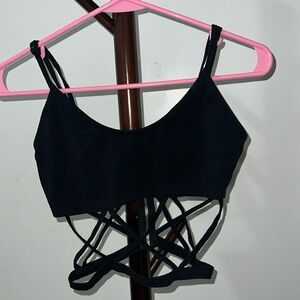 Criss Cross Zip Up Crop Top
